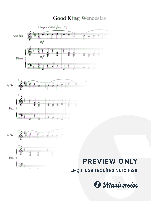 Good King Wenceslas (Alto Sax Solo with Piano Accompaniment)