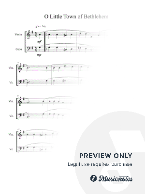 O Little Town of Bethlehem (Violin and Cello Duet)