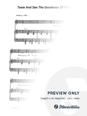 Taste And See The Goodness Of The Lord (Vocal solo)