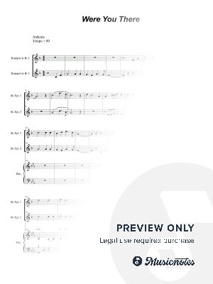 Were You There (Duet for Bb-Trumpet) by Stephen DeCesare - Sheet Music