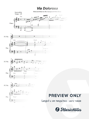 Via Dolorosa (Flute or Violin solo and Piano) by Stephen DeCesare - Sheet Music