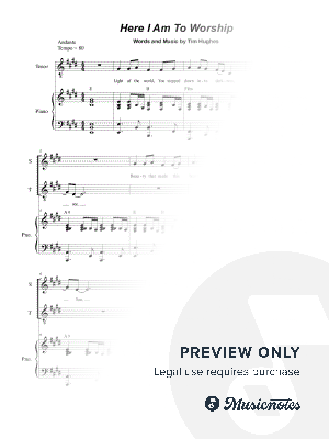 Here I Am to Worship (2-part choir - (Soprano and Tenor) 
