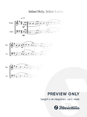  Infant Holy, Infant Lowly (Violin and Cello Duet)