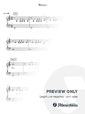 Waves (Acoustic) - Pre-Advanced by Simply Piano - Sheet Music