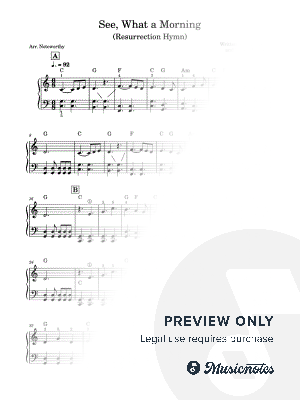 See, What A Morning (Resurrection Hymn) [Quick Learn Solo - Beginner] (Getty/Townend) by Noteworthy - Sheet Music