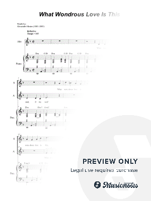 What Wondrous Love Is This (Duet for Soprano and Alto Solo) by Stephen DeCesare - Sheet Music
