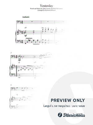 Yesterday by Kaiserin Rebecca - Sheet Music