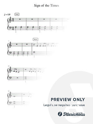 Sign of the Times - Essentials by Simply Piano - Sheet Music