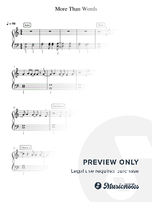 More Than Words - Intermediate by Simply Piano - Sheet Music