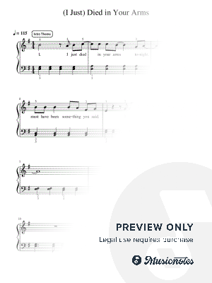 (I Just) Died in Your Arms Tonight - Pre-Advanced by Simply Piano - Sheet Music