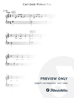Can't Smile Without You - Intermediate by Simply Piano - Sheet Music
