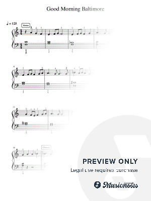 Good Morning Baltimore - Intermediate by Simply Piano - Sheet Music