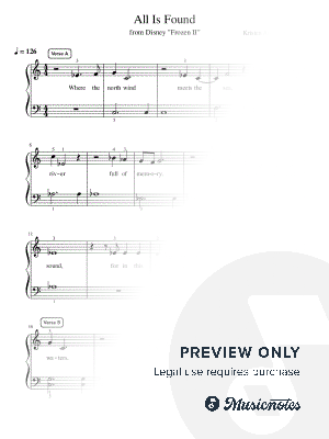 All Is Found - Intermediate by Simply Piano - Sheet Music