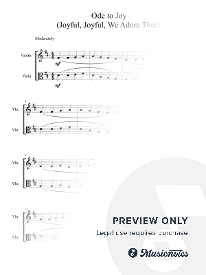 Ode to Joy (Violin and Viola Duet)