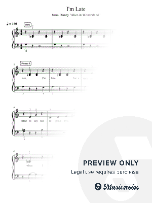 I'm Late - Intermediate by Simply Piano - Sheet Music