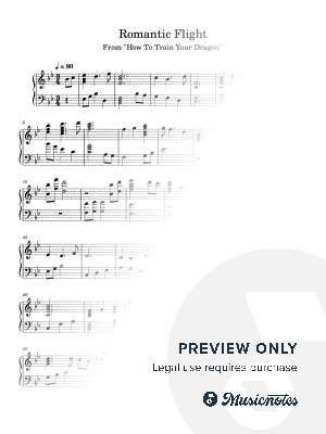 Romantic Flight [early intermediate harp] by Lydia Lewis - Sheet Music