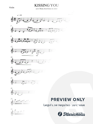 Kissing You (Romeo & Juliet) - Des' Ree - Advanced violin - Wedding 