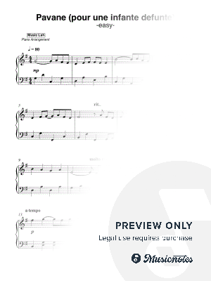 Ravel - Pavane Pour Une Infante Défunte [easy]