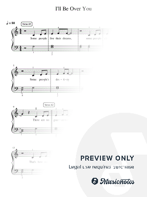 I'll Be Over You - Intermediate