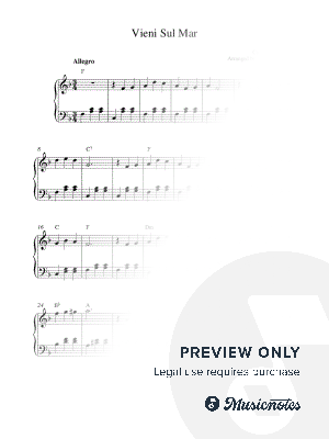 Vieni Sul Mar by Kaiserin Rebecca - Sheet Music