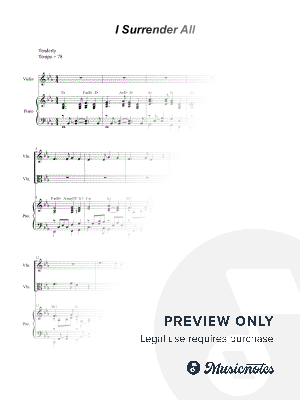 I Surrender All (Duet for Violin and Viola) by Stephen DeCesare - Sheet Music