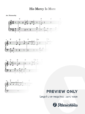 His Mercy Is More [Quick Learn Solo - Very Easy Beginner] (Matt Papa)