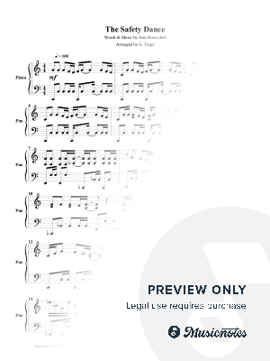 The Safety Dance by Gonçalo Tiago - Sheet Music