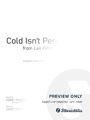 Cold Isn't Permanent by Corey Payette - Sheet Music
