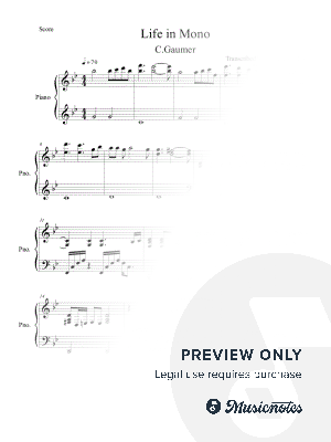 Life in Mono by Anna Kotsailidou - Sheet Music