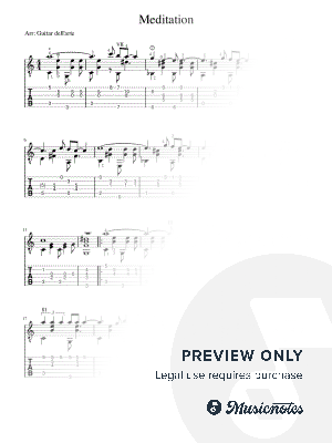 Meditation by Guitar dell'arte - Sheet Music