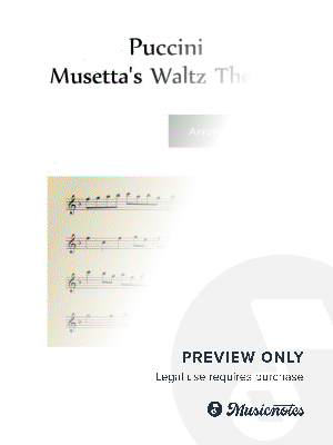 Puccini - Musetta’s Waltz Theme - Flute Solo by Lynette Auberjeunois - Sheet Music