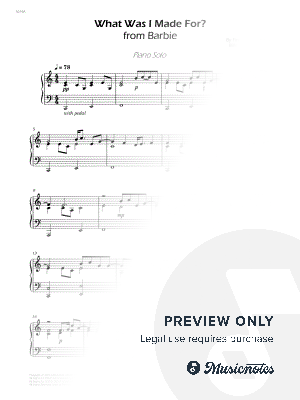 What Was I Made For? - Piano Solo