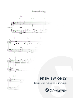 Remembering by Kathy Eckermann - Sheet Music