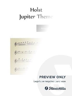 Holst - Jupiter Theme - Flute Trio by Lynette Auberjeunois - Sheet Music