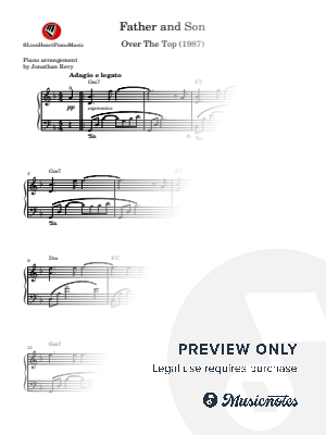 Over The Top - Father and Son - Piano Solo by Lion Heart - Sheet Music