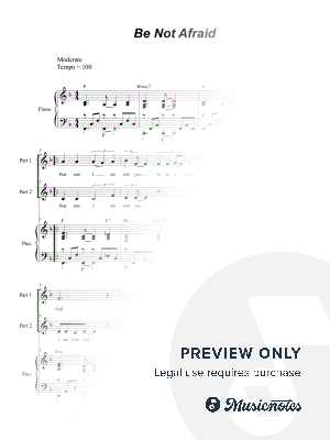 Be Not Afraid (2-part choir) by Stephen DeCesare - Sheet Music