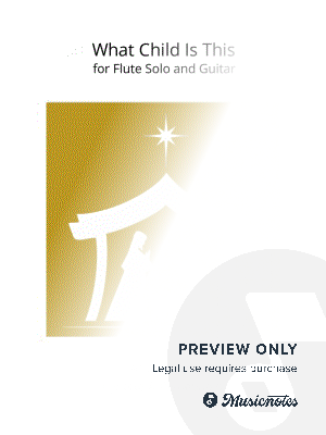 What Child Is This - Flute Solo with Guitar Chords