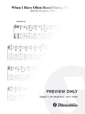 When I Have Often Heard Young Maids (from The Fairy Queen, Z 629)