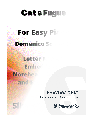 Cat's Fugue Easy Piano Sheet Music