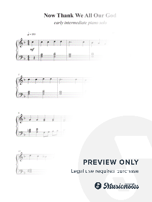 Now Thank We All Our God (early intermediate)