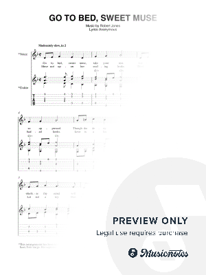 Go to Bed, Sweet Muse by Mark Phillips - Sheet Music