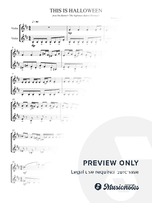 This Is Halloween - from The Nightmare Before Christmas - Violin Duet