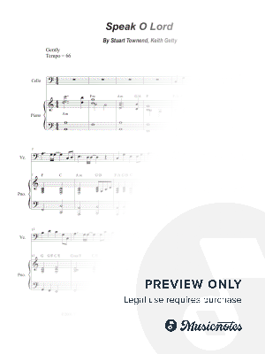 Speak, O Lord (Cello solo and Piano)