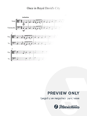 Once in Royal David's City (Christmas Carol) - VIOLA & CELLO duet