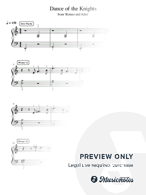 Dance of the Knights from 'Romeo and Juliet' - Pre-Advanced by Simply Piano - Sheet Music
