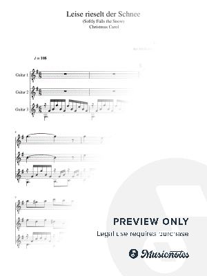 Leise rieselt der Schnee - German Christmas Carol, Arr. for Guitar Trio