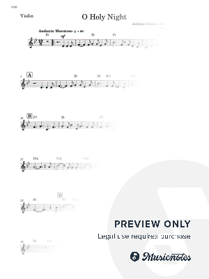 O Holy Night - Violin Solo - W/Chords