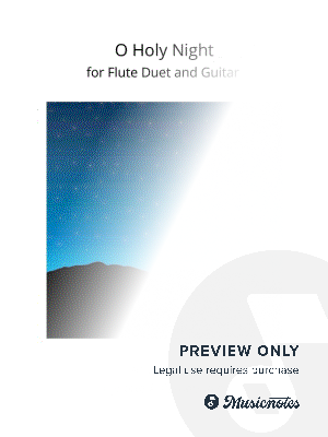 O Holy Night - Flute Duet with Guitar Chords