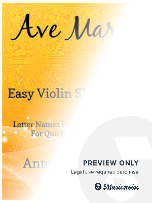  Ave Maria Easy Violin Sheet Music