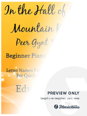  In the Hall of the Mountain King Beginner Piano Sheet Music